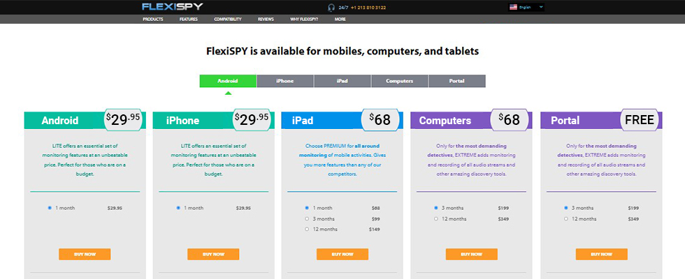 FlexiSpy Price