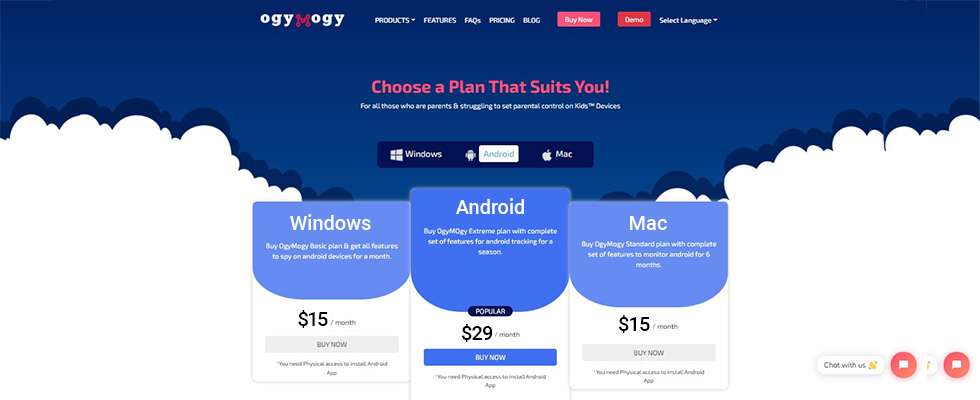 OgyMOgy Price Plan