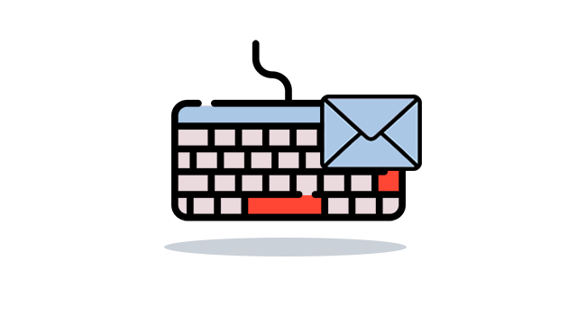 MAC de pulsación de tecla de correo electrónico